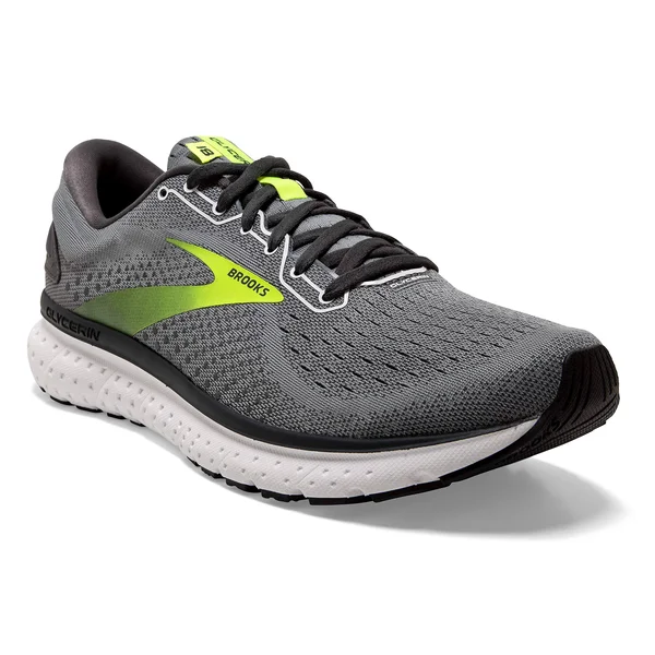 Men's Brooks Glycerin 18 - Grey/Ebony/Nightlife - Size 9.5