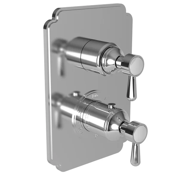 Newport Brass 3-1663TS Polished Gold PVD Astaire 1/2x22 Square Thermostatic Trim Plate with Handle