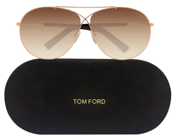 Tom Ford Eva Shiny Gold, Brown Gradient Sunglasses Tf374 28F