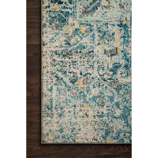 Alexander Home Vintage Boho Medallion Distressed Rug, Adult Unisex, Size: 6&7 x 6&7, Blue