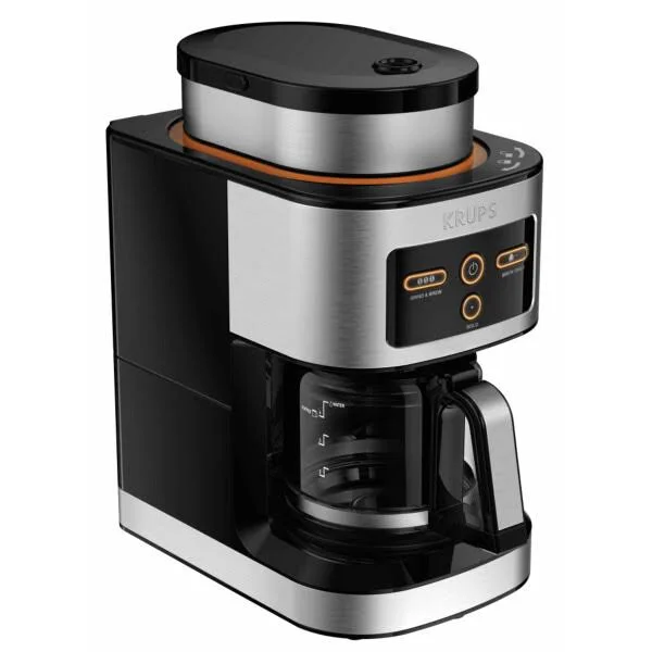 Krups Km550d50 Personal Café Grind Drip Coffee Maker - 4 Cups, Silver
