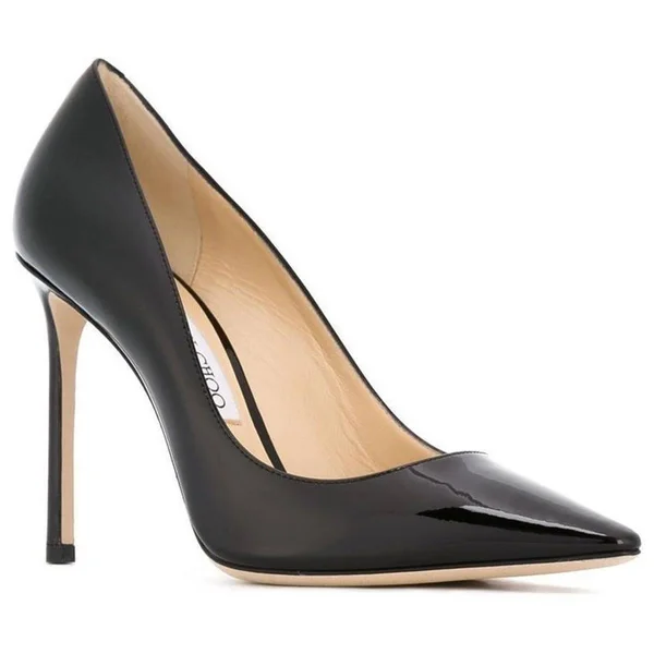 Jimmy Choo Romy 100 Patent Leather Pumps - Black - Pumps