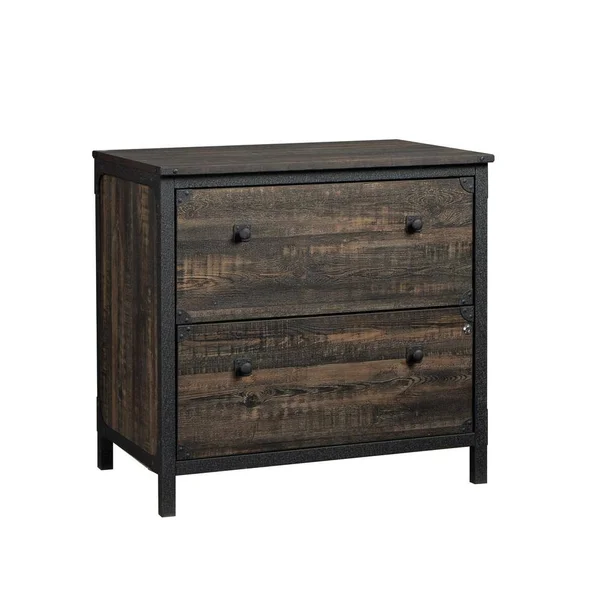Sauder Steel River Lateral File in Engineered Wood-Carbon Oak - 427549