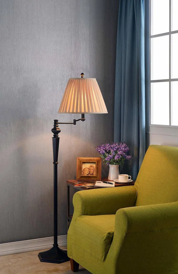 Kenroy Home 20612ORB Chesapeake Swing Arm Floor Lamp Oil Rubbed Bronze