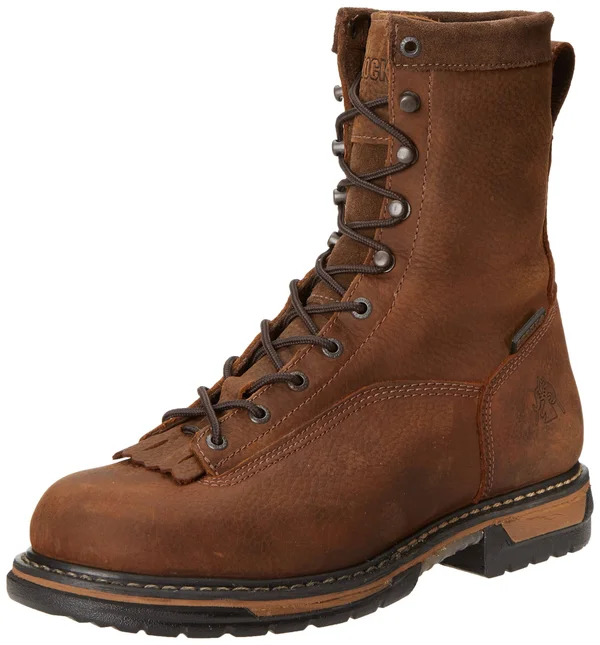 Rocky Men's Ironclad Waterproof Work Boot Brown FQ0005698 - 8 Wide