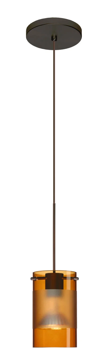 Besa Lighting 1XT-6524EG-LED-BR Scope Pendant Light, Bronze