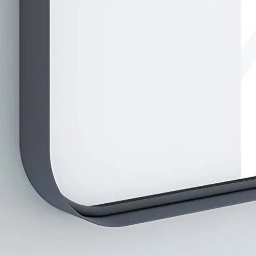 Kende Squared Mirror Black, 32 x 24 in, Metal Squared Wall Mirror