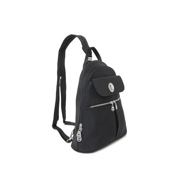 Baggallini Naples Convertible Backpack - Black Cheetah Emboss