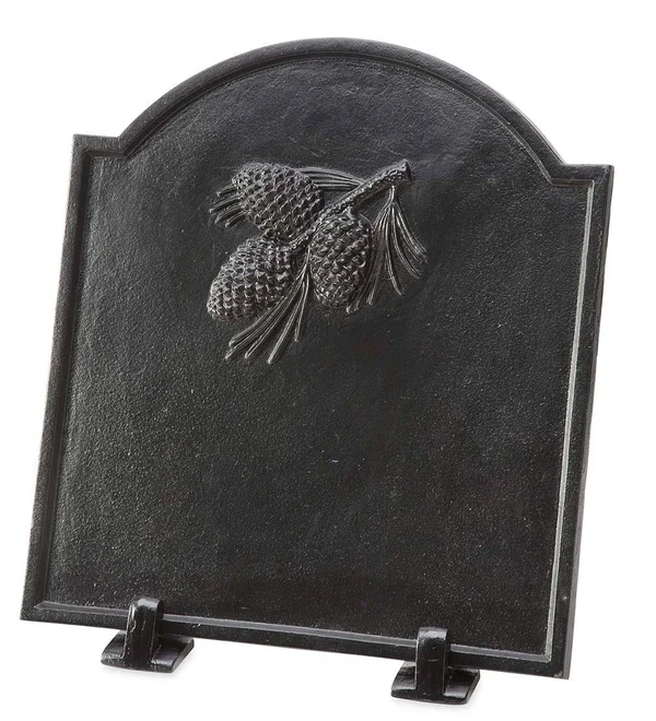 Plow & Hearth 66A88 Cast Iron Fireback, Pine Cone Design