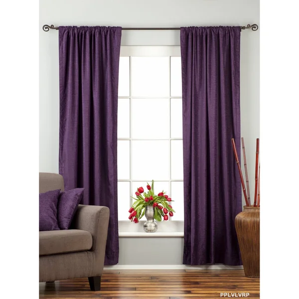 Purple Rod Pocket Velvet Curtain - Drape, Panel - Piece