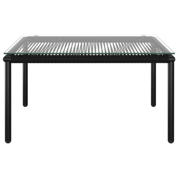 vidaXL 6 Piece Garden Lounge Set with Cushions Black PVC