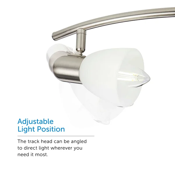 Noma LED Track Lighting, Adjustable Ceiling Light Fixture, Perfect for Kitchen, Hallway, Living Room & Bedroom, White Wip