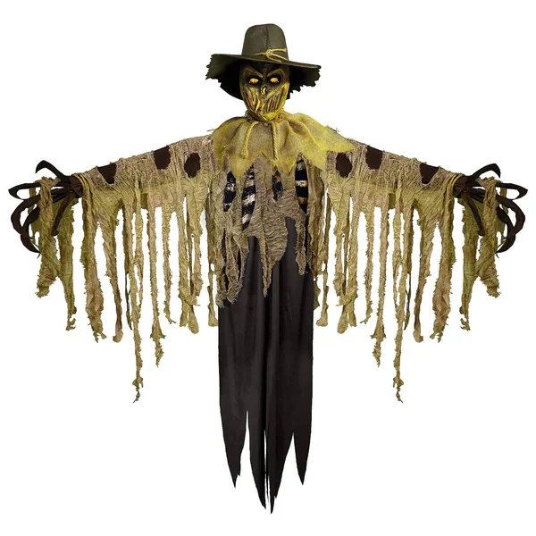 Tekky Toys Flaming Scarecrow, Animatronic Halloween Decoration, 51x22 x 92x22