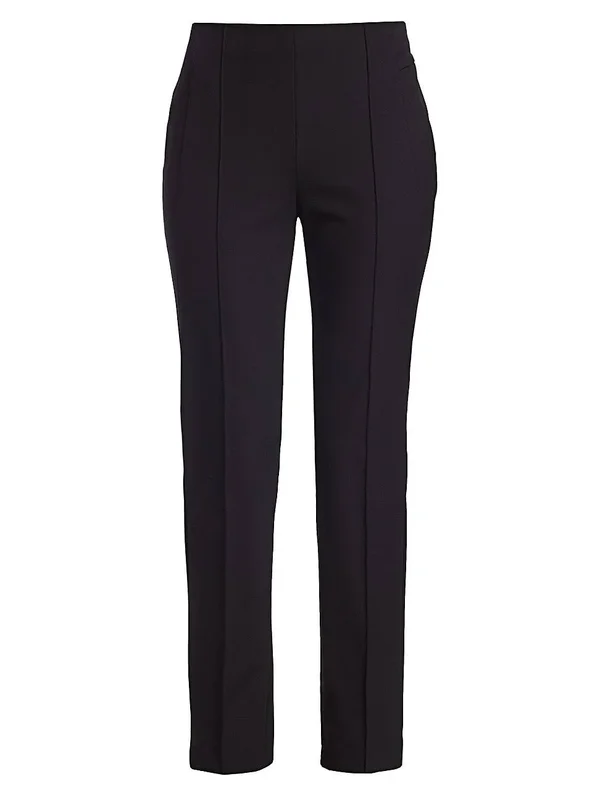 Escada Hepburn Techno Ankle-Zip Pants, Black, Women's, 8