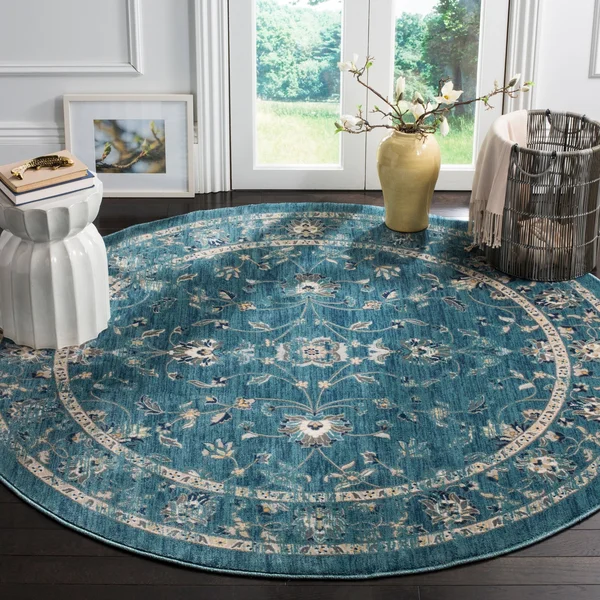 Safavieh EVK514G Evoke Turquoise - Beige Area Rug - 9& x 12&