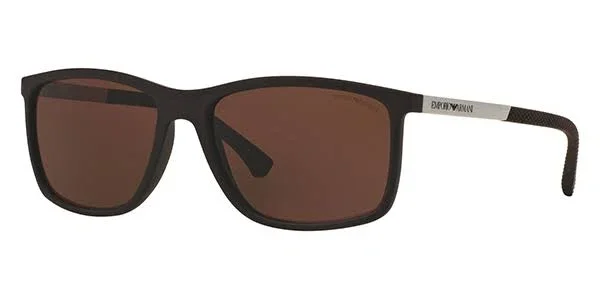Emporio Armani EA4058 Sunglasses - Brown Rubber