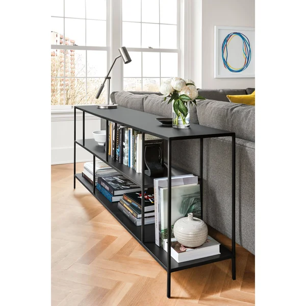 Room & Board - Modern Foshay Console Bookcase 15d 60W 29h in Tangerine
