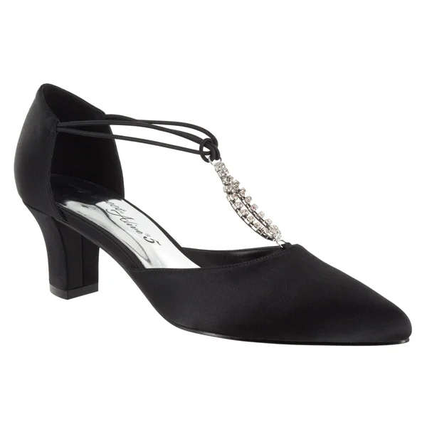 Easy Street Women's Moonlight Pump, Size: 12, Black Satin
