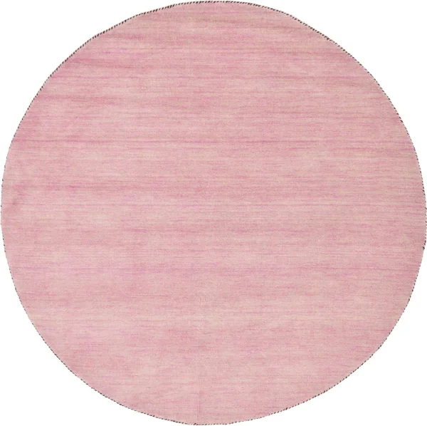 Unique Loom Solid Gava Pink 6 ft Round Area Rug