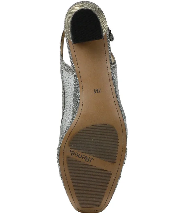 J. Renee Faleece Women's Shoes Pewter Glitter : 12 W