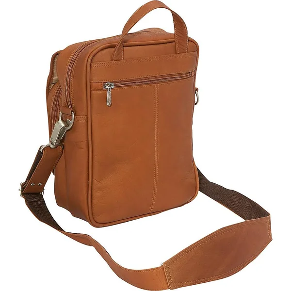 Piel Leather Traveler&s Carry-All Bag - Chocolate