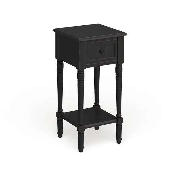 Decor Therapy Square Accent Table, Red, 14 x 14 x 28 in