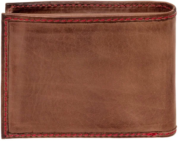 Rawlings Mens Tanned-Leather Baseball Stitch Embroidered Wallet - Dark Brown, 3.9" x 3.6 x 1"