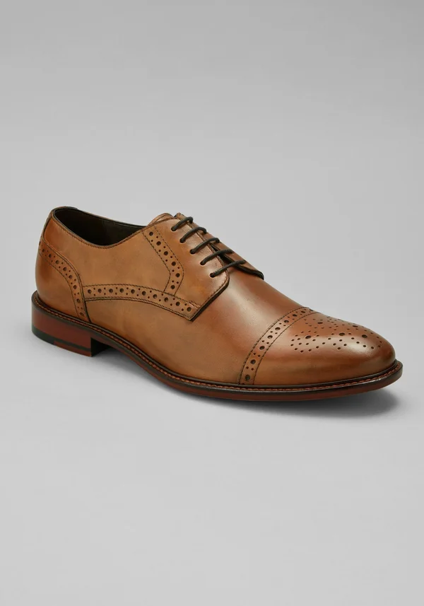 Men's Joseph Abboud Cap Toe Oxfords - Tan, 9.5 D Width
