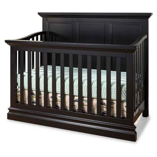 Westwood Design Pine Ridge 4 in 1 Panel Convertible Crib - Black