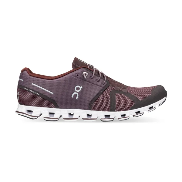 on Cloud Running Shoe Men's, Pebble/Raisin, 7.5