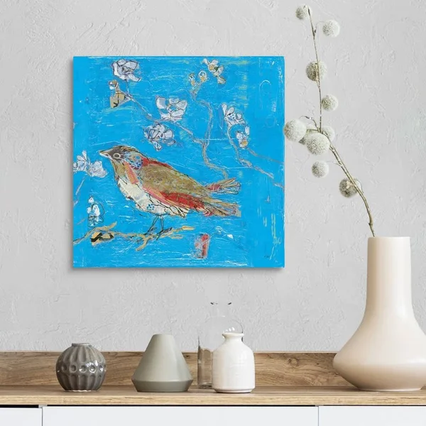 Blue Bird - Canvas Wall Art, 16x16, Great Big Canvas