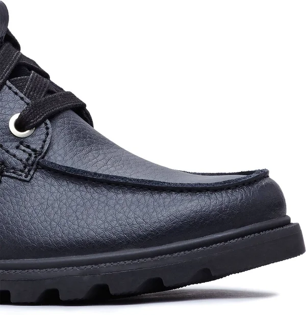 Boy's Sorel Madson Waterproof Moc Toe Boot - Size 1 M - Black