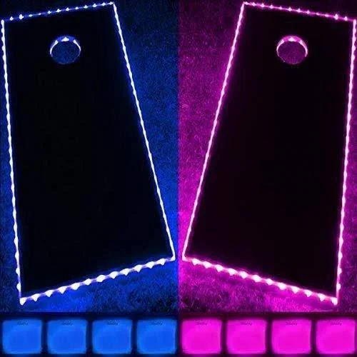Glowcity Light Up Ultimate Cornhole Kit (Actual Boards Not Included) Includes Light Up Bean Bags and Cornhole Board Lighting Kit