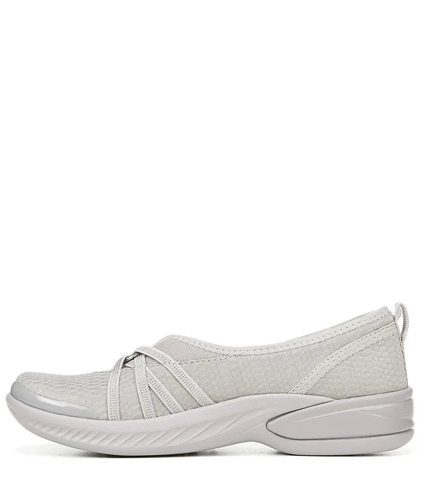 Bzees Women's Niche Slip On - Size: 7.5, Scarlet Mesh Fabric