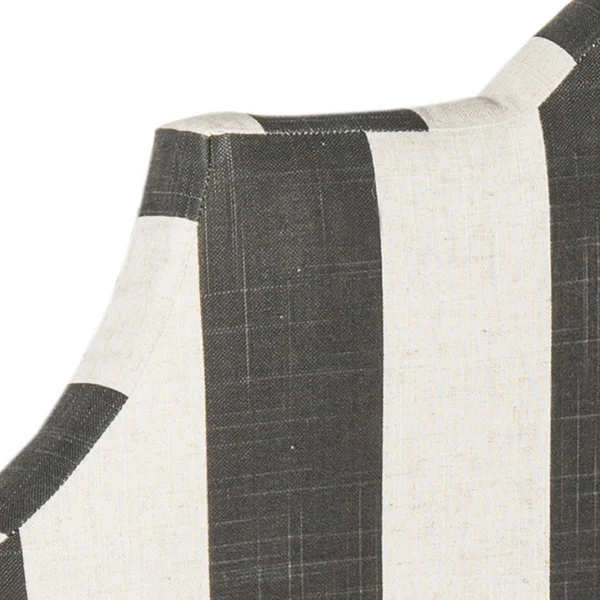 Safavieh MCR4679K Hallmar Black & White Stripe Headboard Full