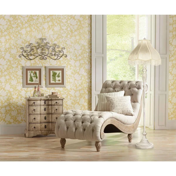 360 Lighting Vintage Chic Floor Lamp Base Antique White for Living Room Reading Bedroom Office