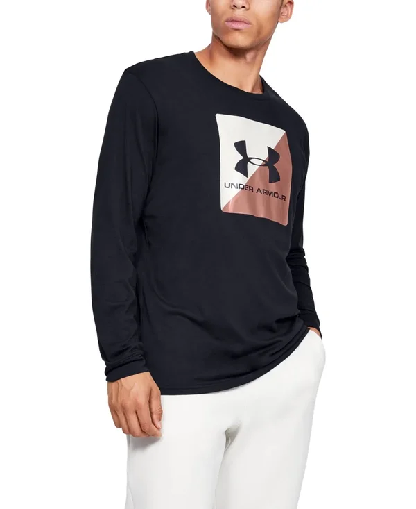 Under Armour Men's Boxed Sportstyle Half Long Sleeve - Black, MD