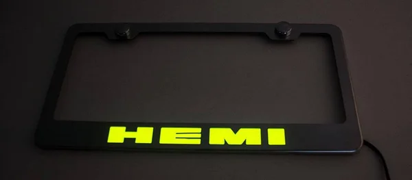 American Car Craft 152024-RDL Rear Tag Frame Hemi Illum. Red Dodge