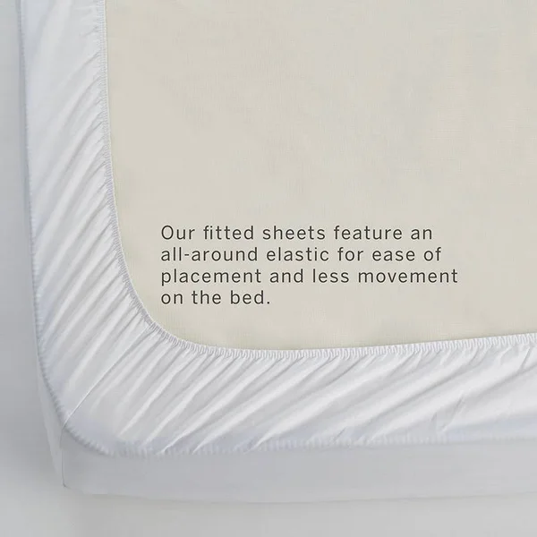 Company Cotton Bamboo Sateen Sheet Set - Ivory - Size King, The Company Store
