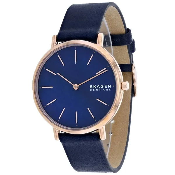 Skagen Women's SKW2731 Signatur Blue Leather Watch - Blue
