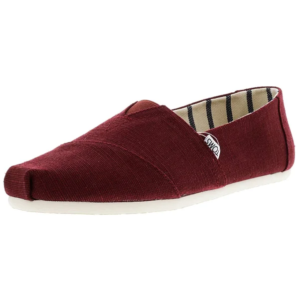 Toms Venice Collection Alpargata (Black Cherry Heritage canvas) Men's Slip on Shoes