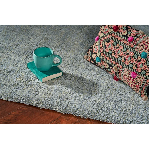 Domani Euphoria Cozy Blue Heather Rug - 9& x 13&