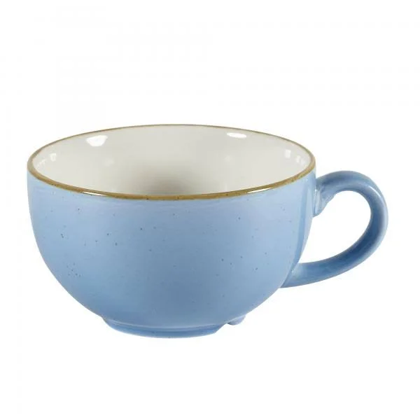 Churchill SCFSCB201 Cappuccino Cup - 8 oz., 3-13/16x22 Dia. x 2-1/5x22H, with Handle, Stackable, Microwave & di