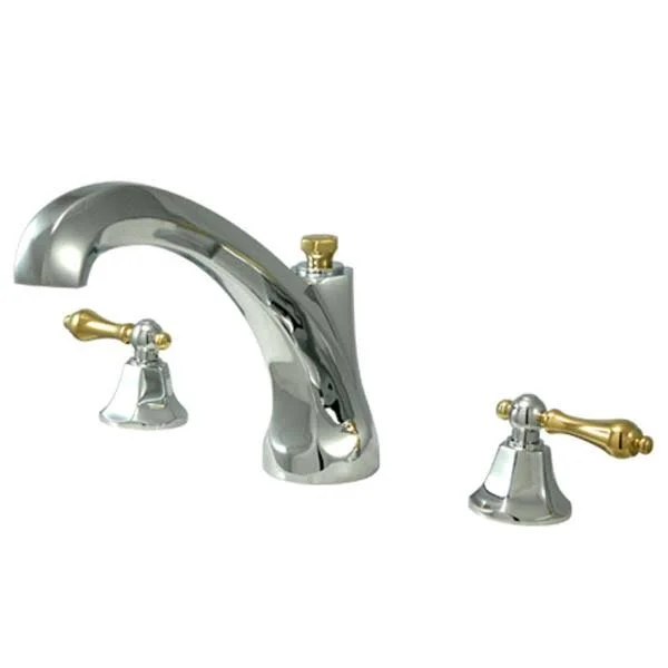Kingston Brass Metropolitan Lever Handle Roman Tub Filler - Polished Chrome KS4321AL