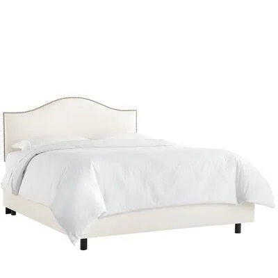 Regal Upholstered Panel Bed Size: King, Color: Linen - Pearl