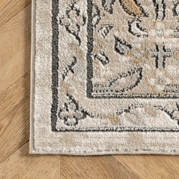 nuLOOM Kathleen Floral Beige 5 ft. x 8 ft. Indoor Area Rug