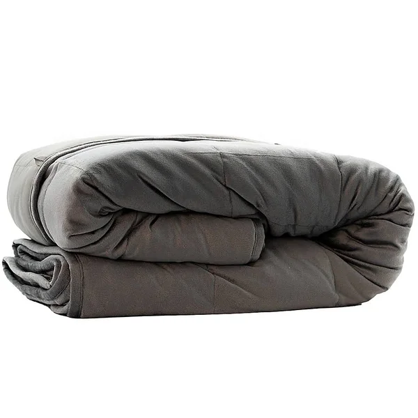 Therapedic Faux Rabbit Fur Weighted Blanket - Gray - 20 Pounds - Each