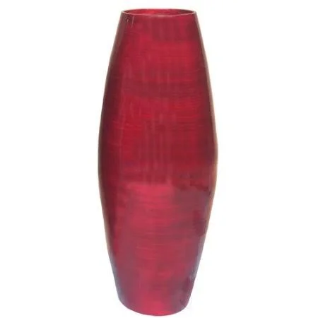 Bloomsbury Market Hand Crafted Tall Bamboo Floor Vase - Red