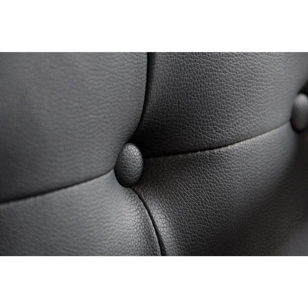35x22 Black Leatherette and Stainless Steel Dining Chair