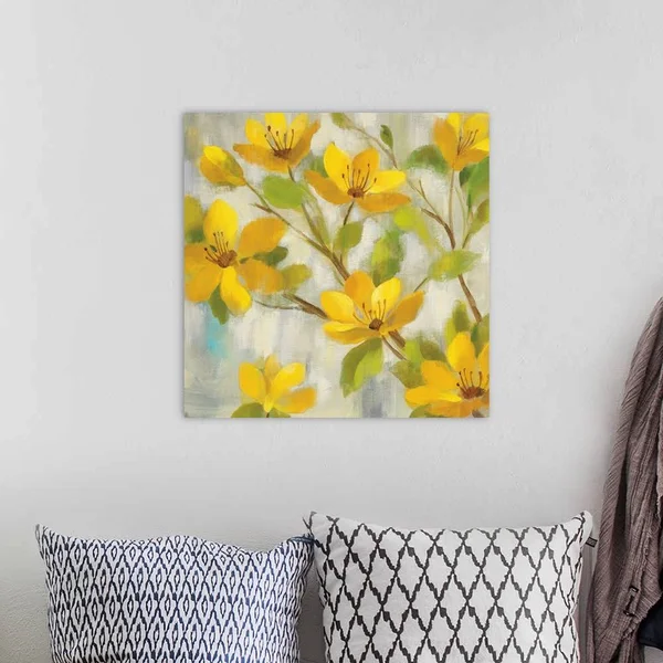 Golden Bloom I, Large Solid-Faced Canvas Wall Art Print, Great Big Canvas